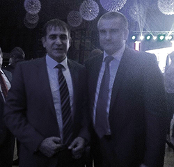 Chechen Plenipotentiary Envoy to Crimea Isa Khuchukaev (left)