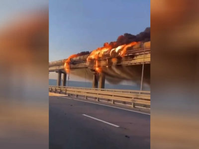 The explosion of the Crimean bridge Video