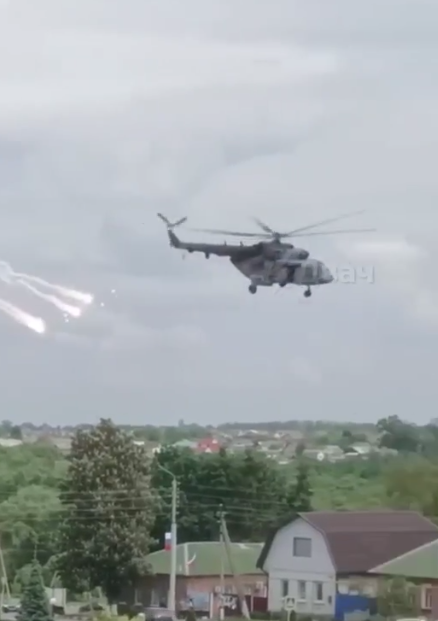 Helicopter over Rakitny. Belgorod region.