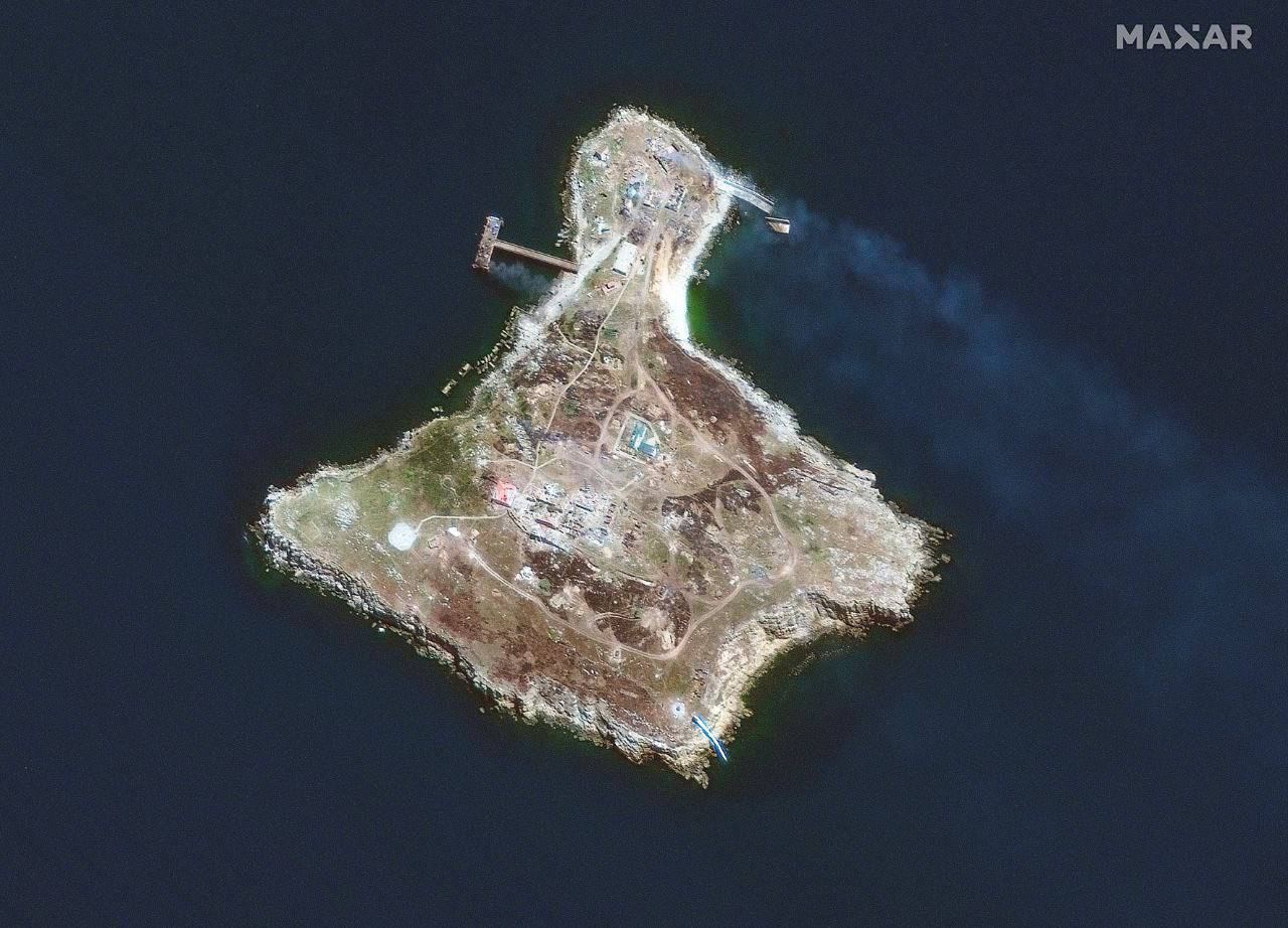 Satellite image of Snake Island